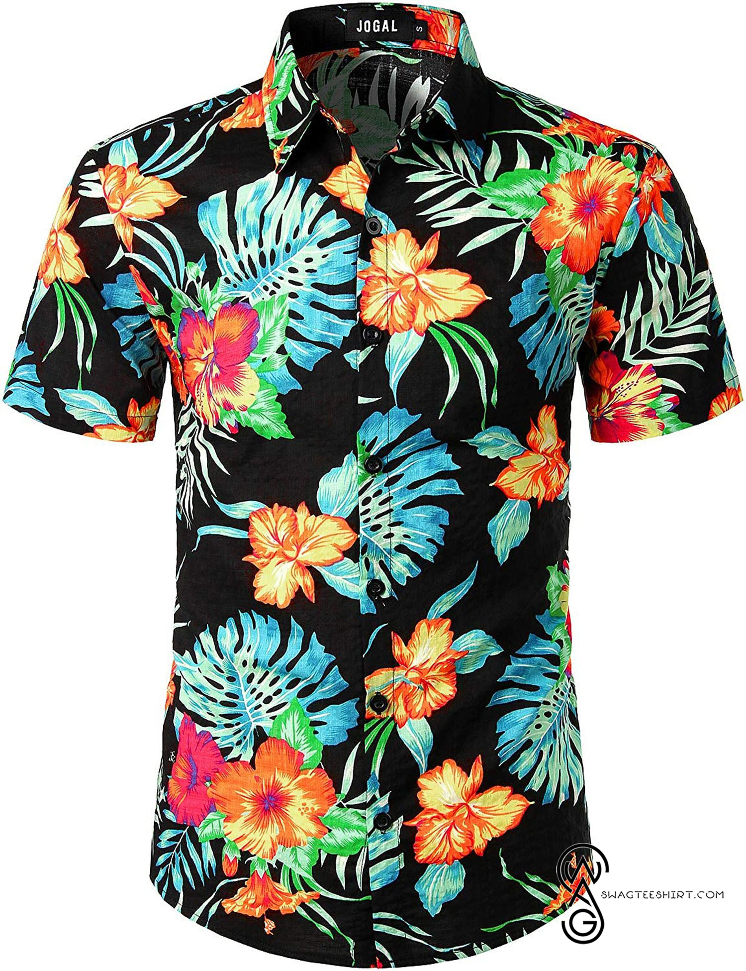 [Top Trending] Funky Aloha Hawaiian Beach Summer Print Hibiscus Green Full Printing Hawaiian Shirt